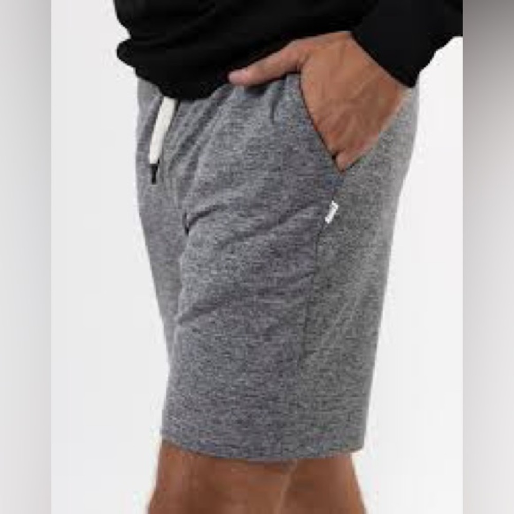 FEAT. Mens Athletic Fit Blanket Blend Soft Back Pocket Has Zipper Lounge Shorts-